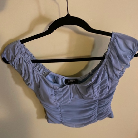 Blue cropped top - Picture 1 of 2